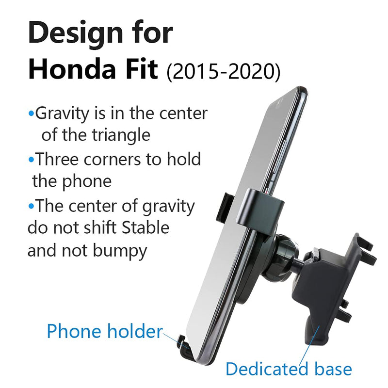 [Australia - AusPower] - LUNQIN Car Phone Holder for Honda Fit 2015-2020 Auto Accessories Navigation Bracket Interior Decoration Mobile Cell Phone Mount 