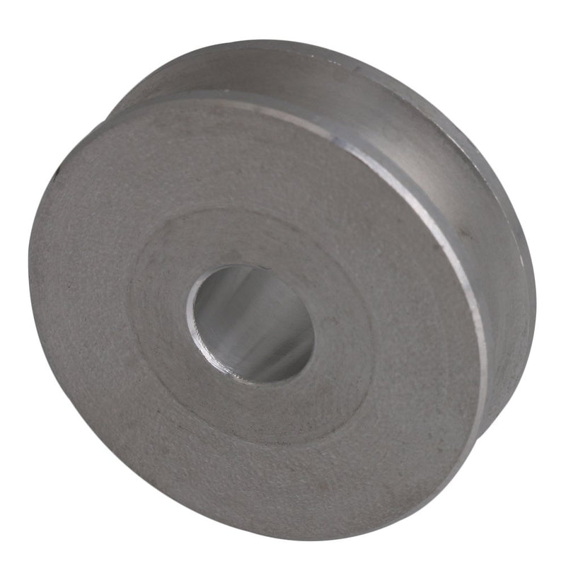 [Australia - AusPower] - BQLZR 31x15x8MM Silver Aluminum Alloy Single Groove 8MM Fixed Bore Pulley for Motor Shaft 3-5MM PU Round Belt 