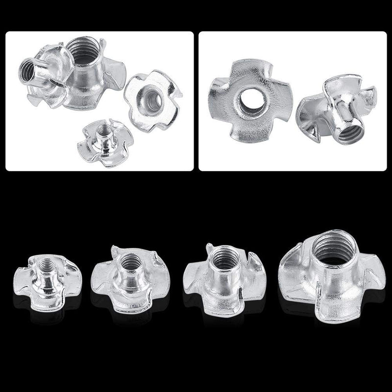 [Australia - AusPower] - Zinc Plated Carbon Steel Furniture T Nut Four-Pronged Tee Nuts for Woodworking Furniture Fastener (M3x50pcs) M3x50pcs 