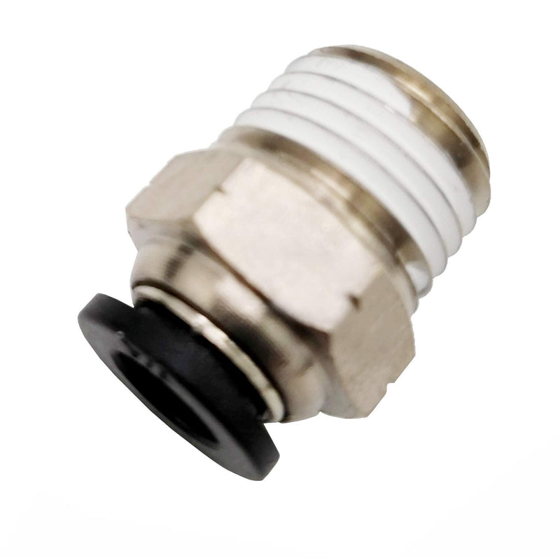[Australia - AusPower] - Push to Connect Tube Fitting, Air Fittings Straight Push Quick Release Connectors Tube Quick Connect Fittings, Male Straight 1/4" Tube OD x 1/4" NPT Thread,10Pack 
