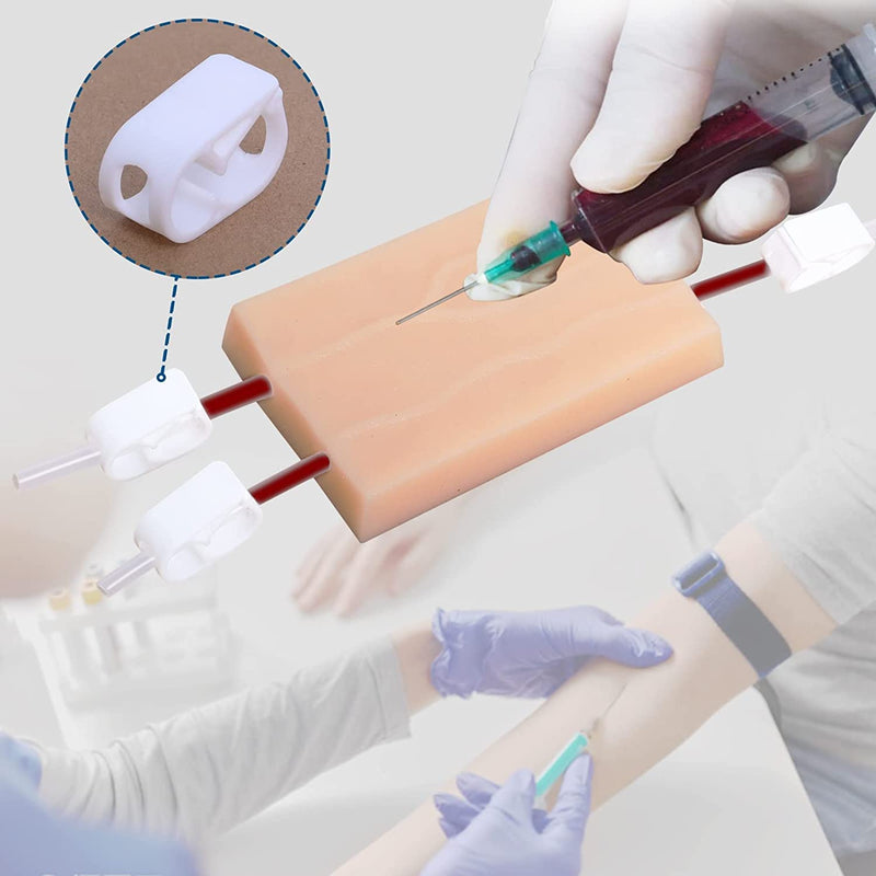 [Australia - AusPower] - IV Injection Training Pad Model,Silicone Human Simulated Skin Injection Practice Pad for Nurse, Medical Students Practice & Training 