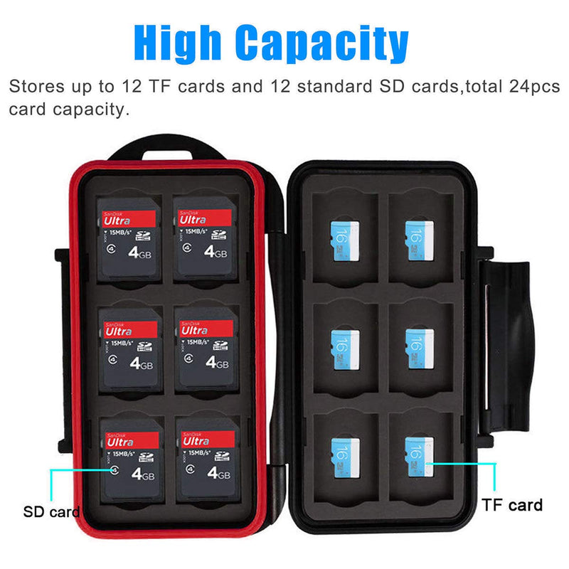 [Australia - AusPower] - iFCOW Multi-fuanction Card Box Protection Box SD Memory Professional Card Waterproof Protection Wallet Holder Carrying Case 