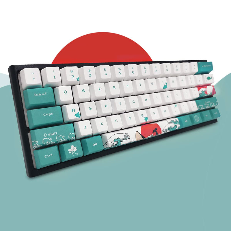 [Australia - AusPower] - SDYZ Custom Keycaps-Keycaps 60 Percent, Suitable for GK61/GK64/RK61/Anne/GH60 /ALT61 Mechanical Keyboards, 71 Key Set, OEM Profile PBT Keycaps (Coral Sea Keycaps) Coral Sea Keycaps 
