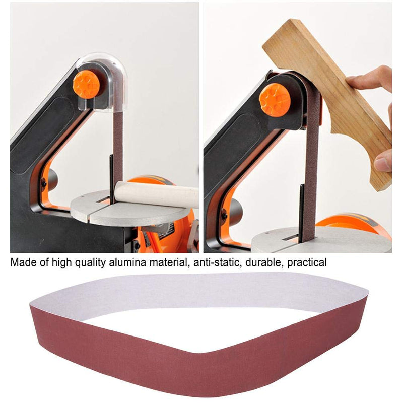 [Australia - AusPower] - Abrasive Belt, 10Pcs 740 x 40mm Alumina Sanding Belts Assortment Set, Abrasive Band Grinding Polishing Tool for Belt Sander, for Furniture Wood Leather Rubber Fabric(600#) 
