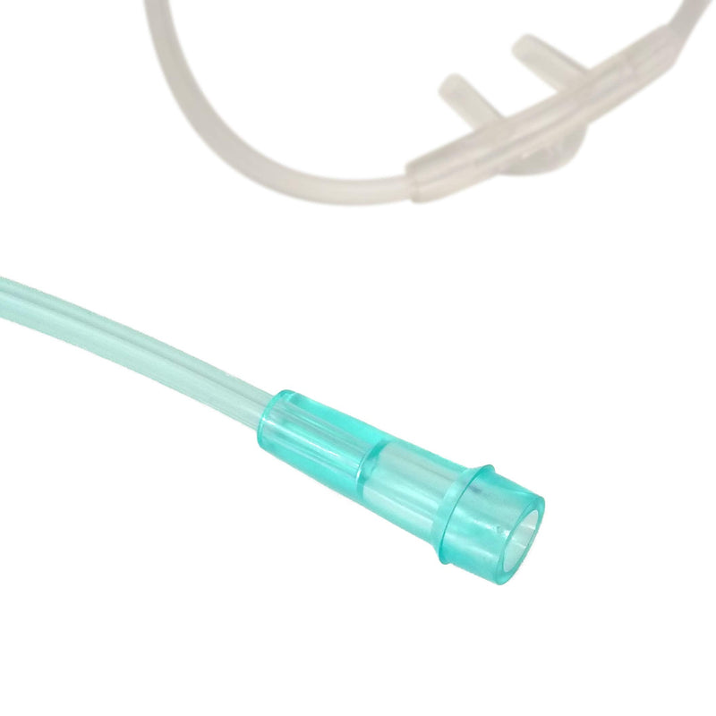 [Australia - AusPower] - Healva 10 Pack High-Flow Soft Nasal Oxygen Cannula, Standard Connector 6.6 Feet, Green Tubing 