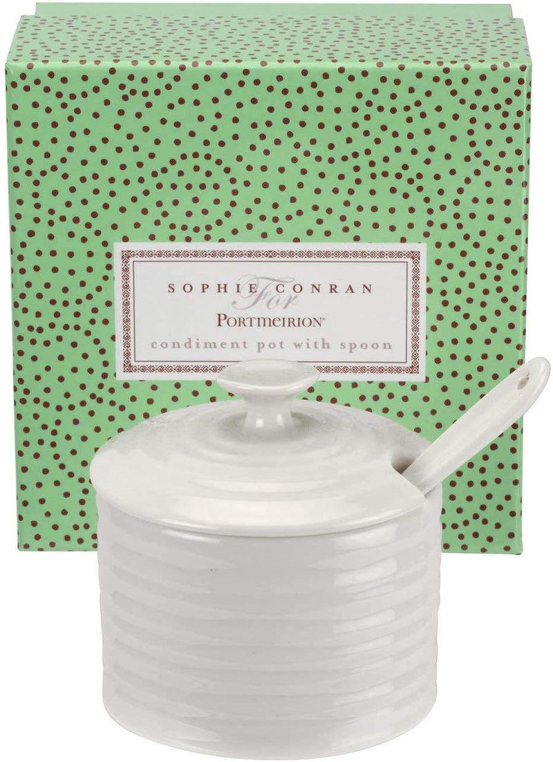 [Australia - AusPower] - Portmeirion Sophie Conran White Conserve Pot with Spoon 