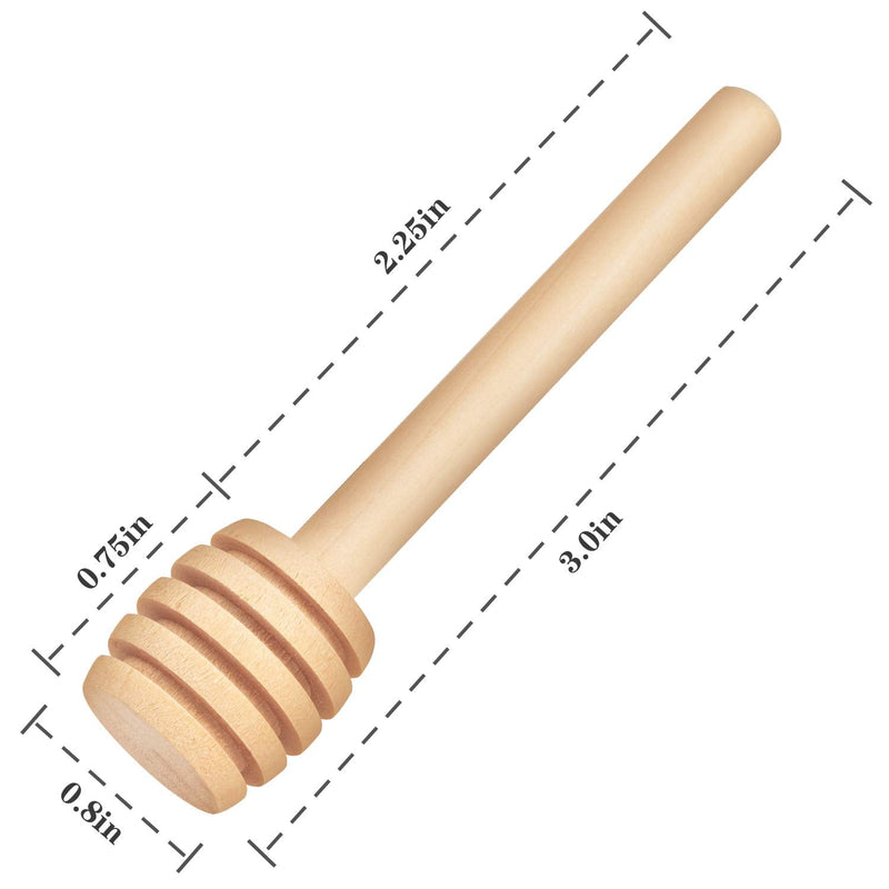 [Australia - AusPower] - 20Pcs Honey Dipper Sticks - Wooden Honey Dipper, 3 Inch Mini Honeycomb Stick, Honey Stirrer Stick for Honey Jar Dispense Drizzle Honey and Wedding Party Gift 