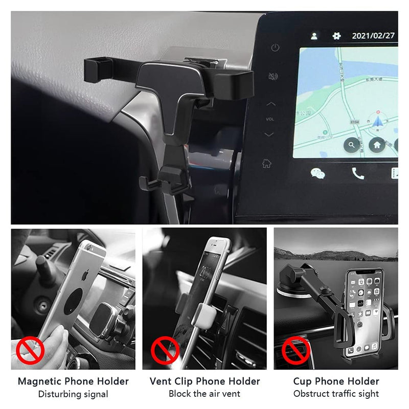 [Australia - AusPower] - 1797 for Toyota Camry Accessories 2021 Phone Mount Car Cellphone Holder Auto Vent Cradle Navigation Dashboard Screen Gravity Upgraded Black for Camry 2021 