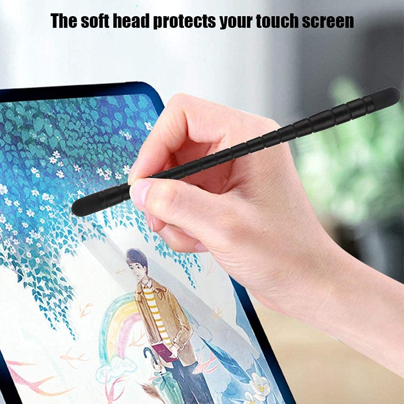 [Australia - AusPower] - Junluck Stylus, Touch Screen Pen, Capacitive Stylus Stylus Pen Black Double-Head for Phone for Tablet 