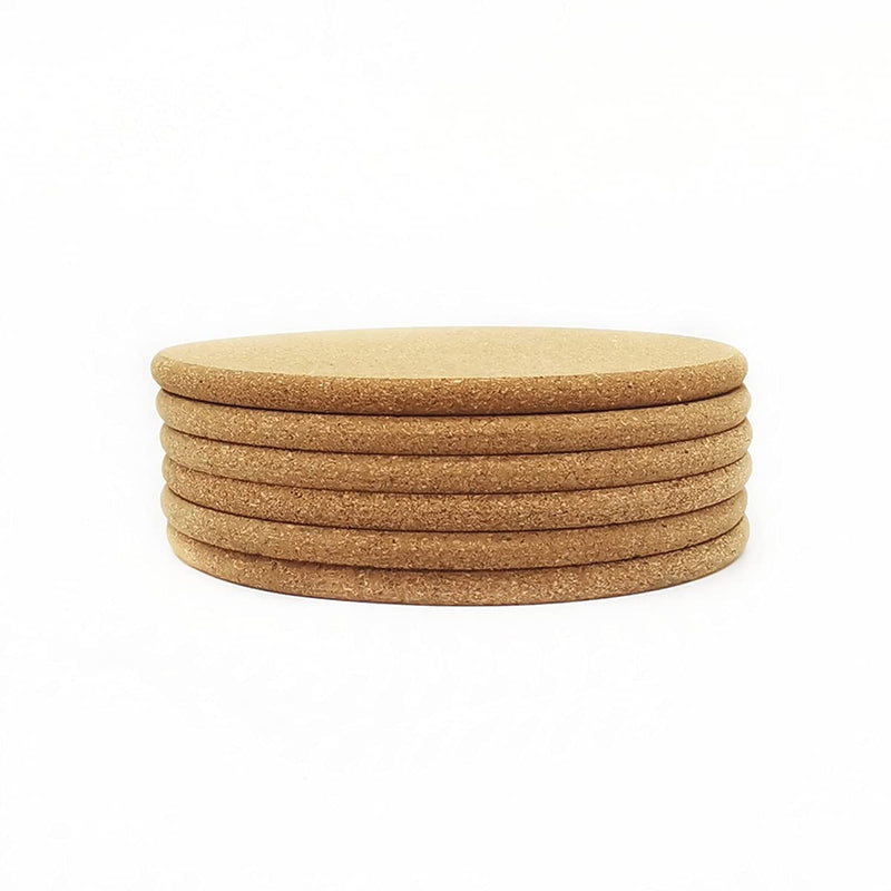 [Australia - AusPower] - Fannuoncc 7.5" Cork Trivet for Kitchen Hot Plate Coaster Pads , High Heat Pot , Heat Food Rack , Natural Plants Heat Resistant Cork Placemat (6 Pack) 