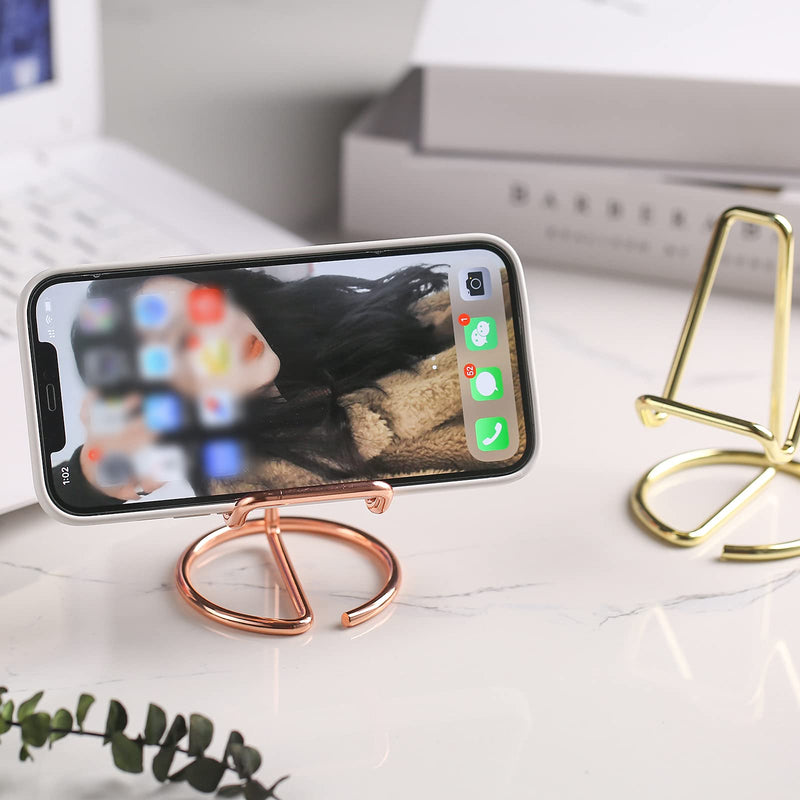 [Australia - AusPower] - SIRMEDAL Cell Phone Stand, Business Card Holder, Mobile Phone Holder – Metal Wire Cellphone Cradle Dock, Compatible with iPhone/Android Phones/iPad Mini/Kindle (Gold) Gold 