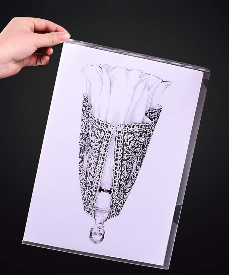[Australia - AusPower] - Fyess 50PCS Clear Plastic Document Folders, US Letter/ A4 Size 14C (1.4mm) Thick Clear Transparent Document Folders Copy Safe Project Pockets Lightweight Plastic Paper Jacket Sleeve Folders 