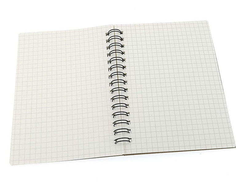 [Australia - AusPower] - ALIMITOPIA Spiral Notebook Joural,Wirebound Sketch Book NotePad Diary Memo Planner,A6 Size & 60 sheets(4pcs,Gridding Pages) Kraft Cover Gridding Pages 