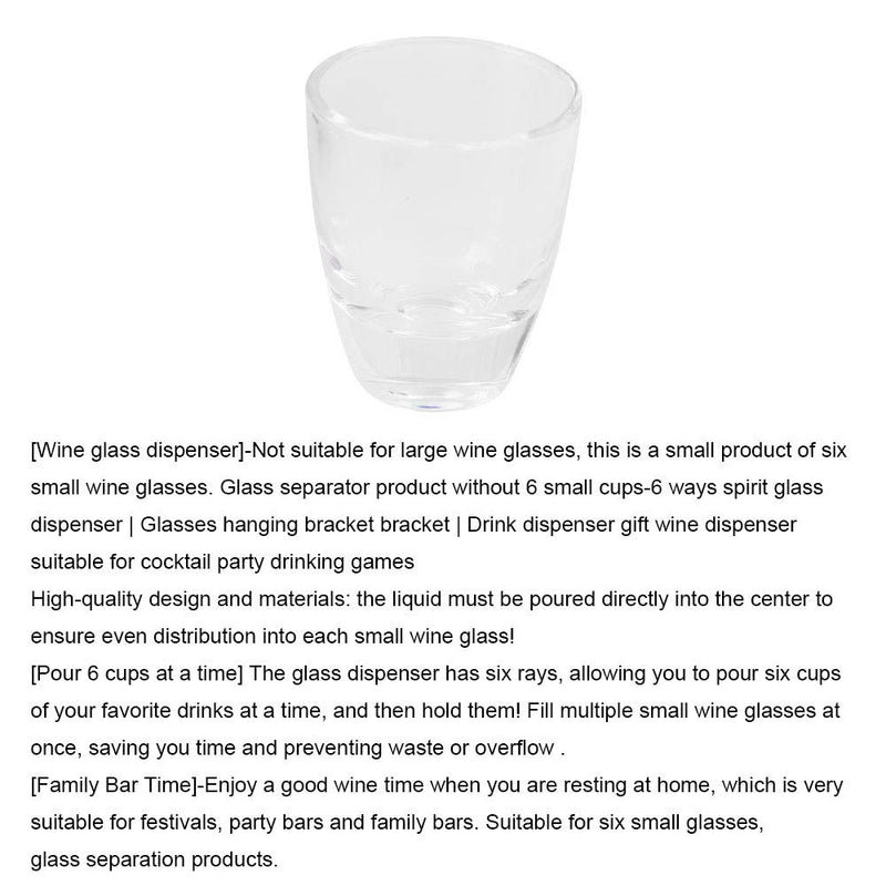 [Australia - AusPower] - KOBSAINF 6 Shot Glass Dispenser Liquor Dispenser Beverage Dispenser and Holder for Filling Liquids Cocktail Carrier Gifts Bar Drink Dispenser 