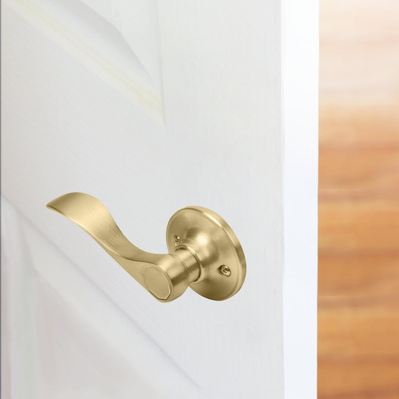 [Australia - AusPower] - Design House 728873 Springdale Door Handle in Satin Gold, Decorative 