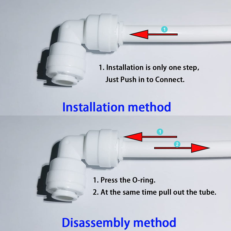 [Australia - AusPower] - Malida Water purifier quick connector ,RO water 1/4 tubing, RO water filter fittings , 1/4 inch tubing blue 10 meters + quick connect 12pcs 
