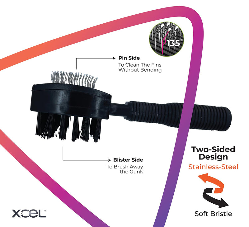 [Australia - AusPower] - Next Generation Air Conditioner Evaporator Coil Fin Cleaning Brush V2 (Double-Sided) - By XCEL Rectangular 