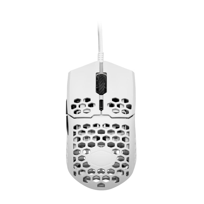 [Australia - AusPower] - Cooler Master MM710 53G Matte White Gaming Mouse with Lightweight Honeycomb Shell, Ultralight Ultraweave Cable, Pixart 3389 16000 DPI Optical Sensor 