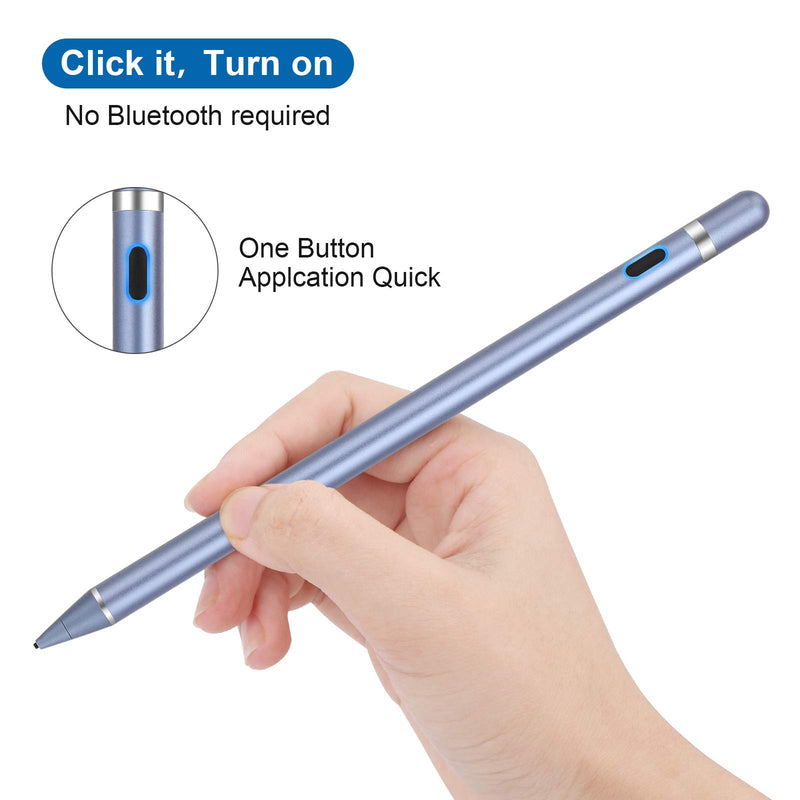 [Australia - AusPower] - Active Stylus Pens for Touch Screens, Active Pencil Smart Digital Pens Fine Point Stylist Pen Compatible with iPhone iPad,Samsung/Android Smart Phone&Tablet Writing Drawing by maylofi (Blue) Blue 