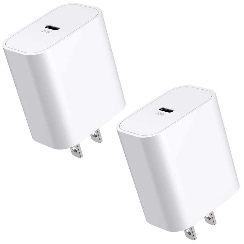 [Australia - AusPower] - iPhone 12 Charger Block MFI Certified 2Pack 20W Fast USB C Wall Charging Power Adapter Plug for Apple iPhone 13/12/12 Mini/12 Pro Max/11/ iPad Pro USB-C Charge Brick 