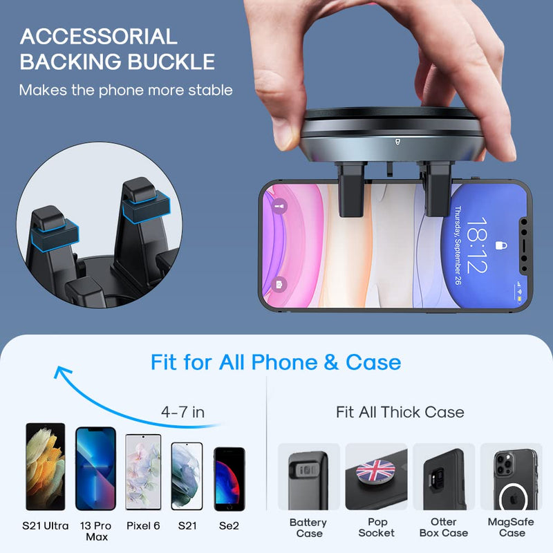 [Australia - AusPower] - MEIDI Universal Phone Holder for Car, Dashboard Car Mount Removable Cell Phone Holder Mount Rotatable Mobile Phone Stand Cradle Compatible iPhone 13 12 11 XS X 8 Pro Max Samsung Galaxy and More Black 