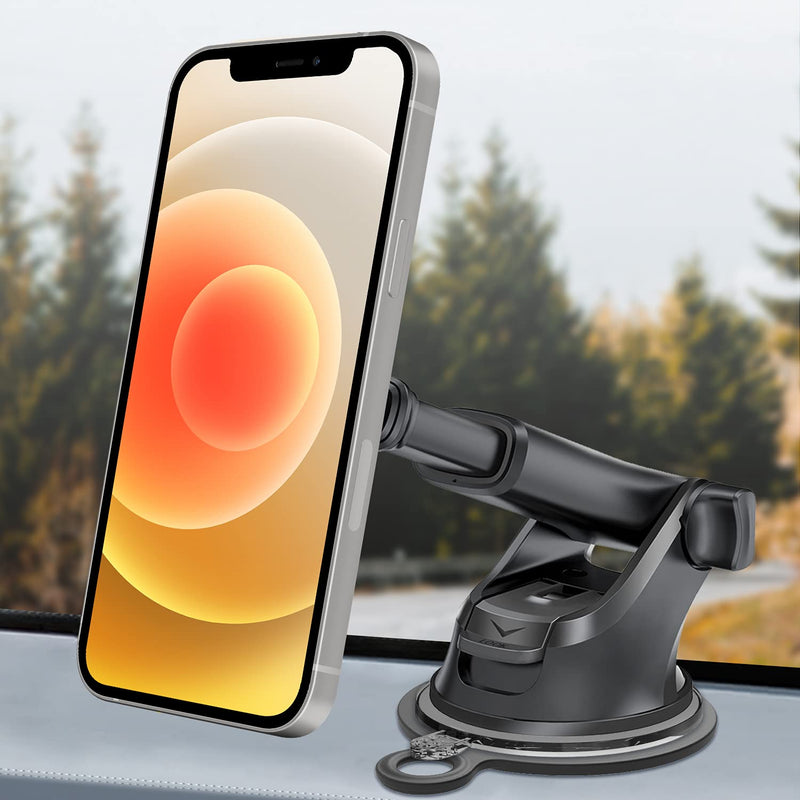 [Australia - AusPower] - 2022 Upgraded Magnetic Phone Holder for Car, APPS2Car Magnetic Phone Mount for iPhone 13/12 Series, Universal Dashboard Windshield Suction Cup Phone Holder with 6 Strong Magnets for All Smartphones 
