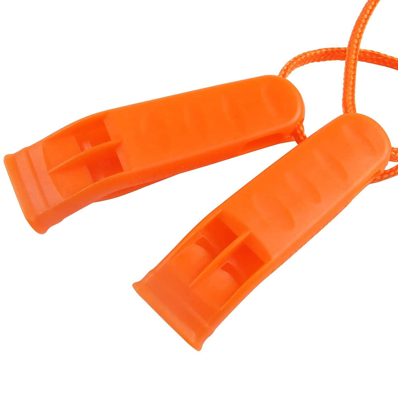 [Australia - AusPower] - 20 Pcs Emergency Safety Whistle Plastic Whistles Set with Lanyard 
