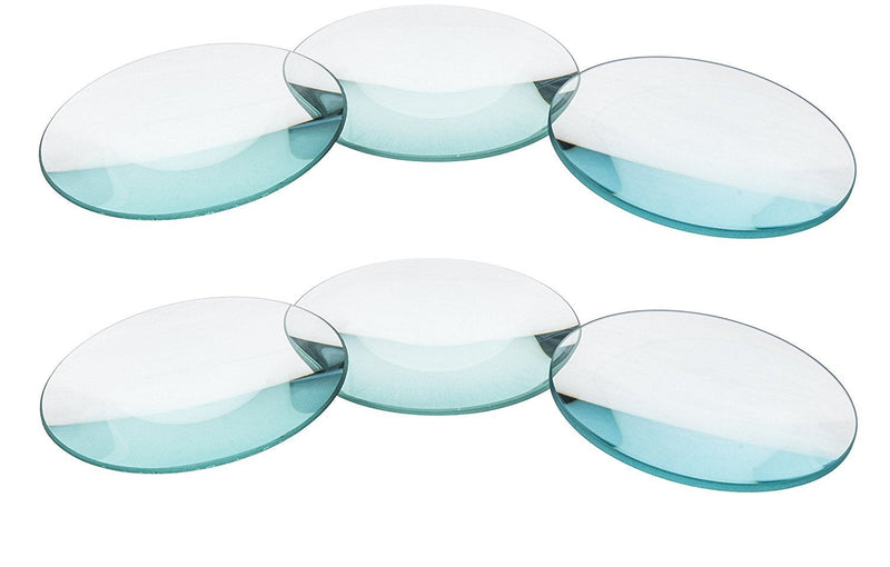 [Australia - AusPower] - 6pc Optical Lens Set, 2" - 200mm, 300mm, 500mm Focal Lengths - 3 Double Convex & 3 Double Concave, 2" (50mm) Diameter Lenses - Optically True Glass - Ground, Beveled Edges - Eisco Labs 