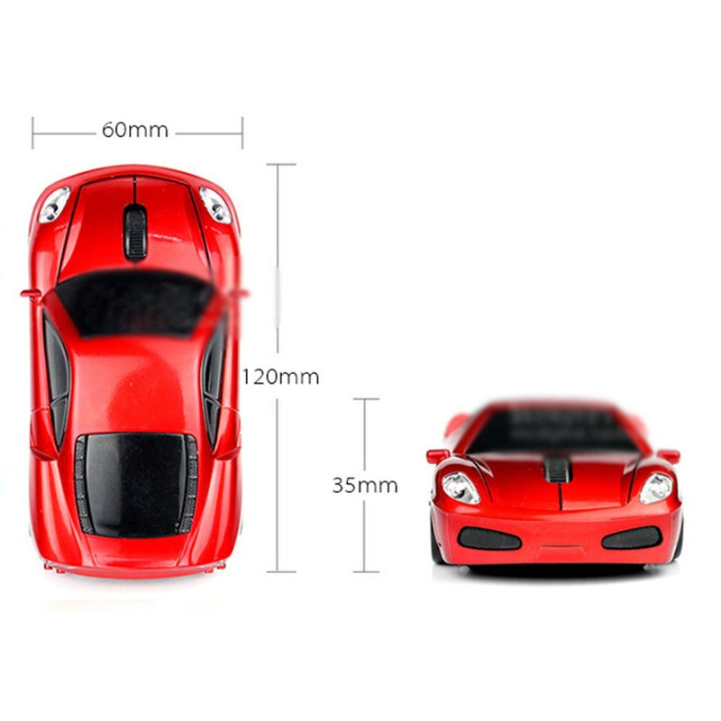 [Australia - AusPower] - MGbeauty Wireless Mouse Sports Car Mouse Computer Optical Mice for PC Laptop MAC (Silver) Silver 