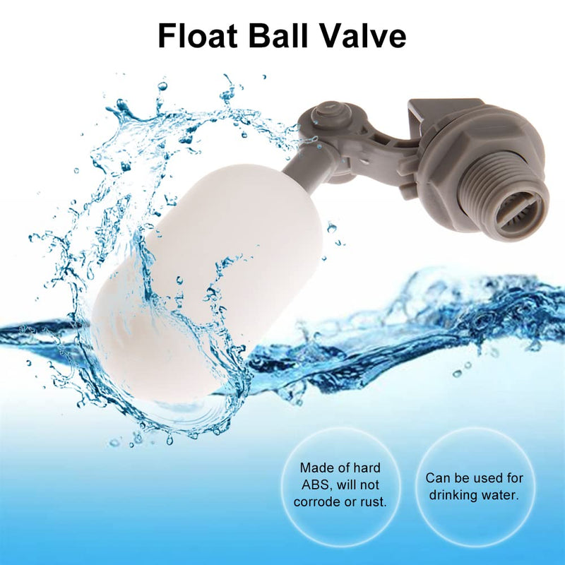 [Australia - AusPower] - 1/2" Float Ball Valve Automatic Fill Feed Humidifier Tank Pond Shut Off with Adjustable Arm for Ponds, Livestock Water Trough 1PC 