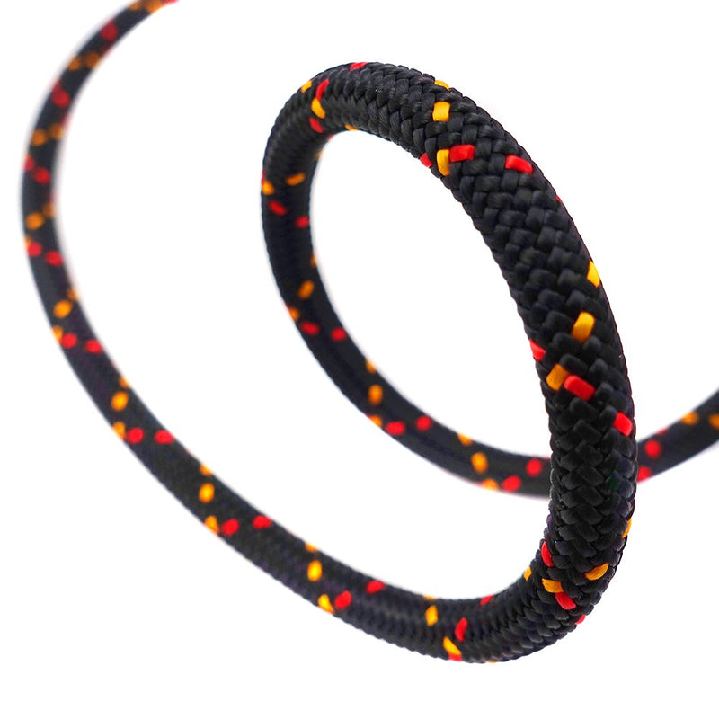 [Australia - AusPower] - GM CLIMBING 6mm Accessory Cord Rope Double Braid Pre Cut CE Black 1/4in(dia.) x 20feet 