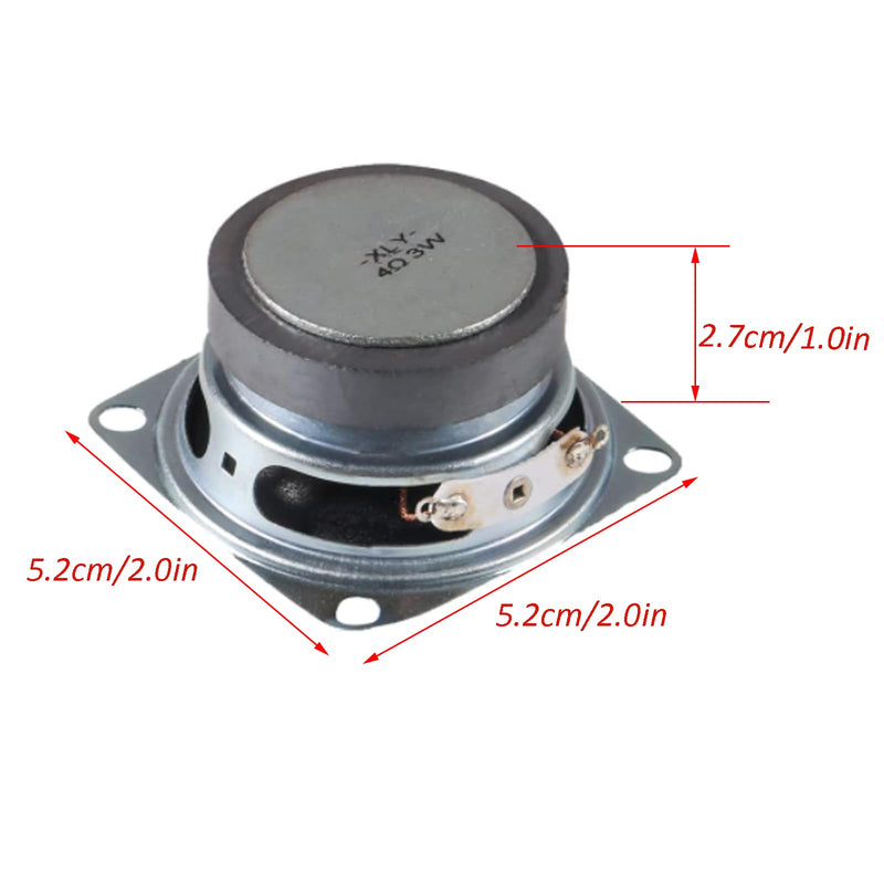 [Australia - AusPower] - AEDIKO 2pcs 2" 4Ohm 3W Full Range Stereo Woofer Loudspeaker Audio Speaker for DIY Speaker 