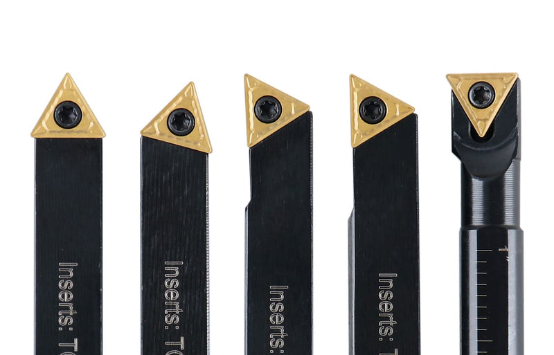 [Australia - AusPower] - Accusize Industrial Tools 3/8" 5ps/set Indexable Turning Tool Set (4Ps turning + 1 PC boring), 2386-0038 3/8 in. 