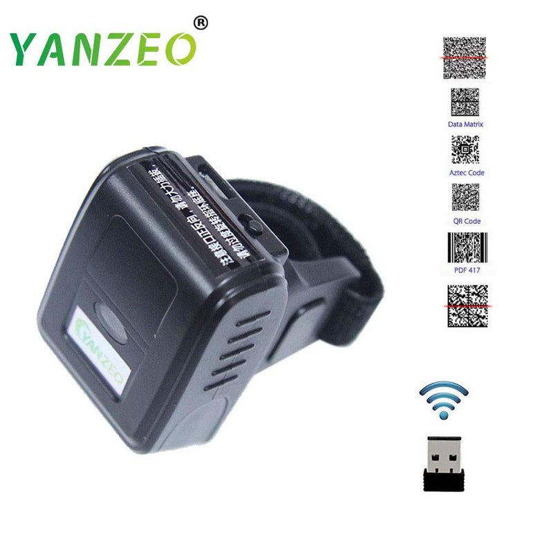 [Australia - AusPower] - Yanzeo Portable Wearable Ring R1820 2.4G 2D Mini Bar Code Scanner Bluetooth 380mA Battery Compatible for iOS/Android 