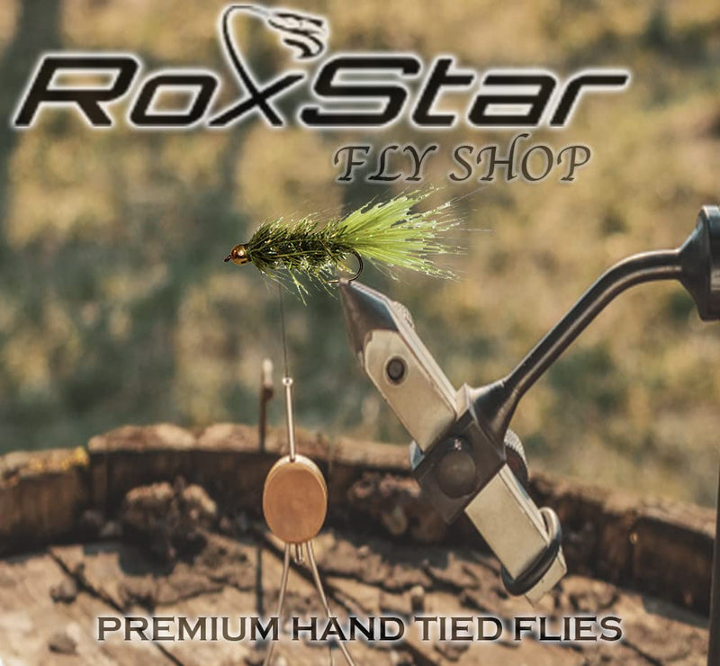 [Australia - AusPower] - RoxStar Lures - Fly Fishing Shop | Woolly Bugger Trout & Bass Fly Assortment Box| Premium Hand Tied Streamer Flies | Gift Box Included. Proudly Made in The USA. (Premium Woolly Bugger Wet Fly 18pk) 