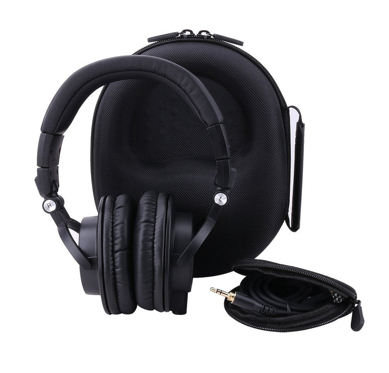 [Australia - AusPower] - Aenllosi Hard Carrying Case Replacement for Audio-Technica ATH-M20x/M30x/M40x/M50x/M60x Professional Studio Monitor Headphones black 