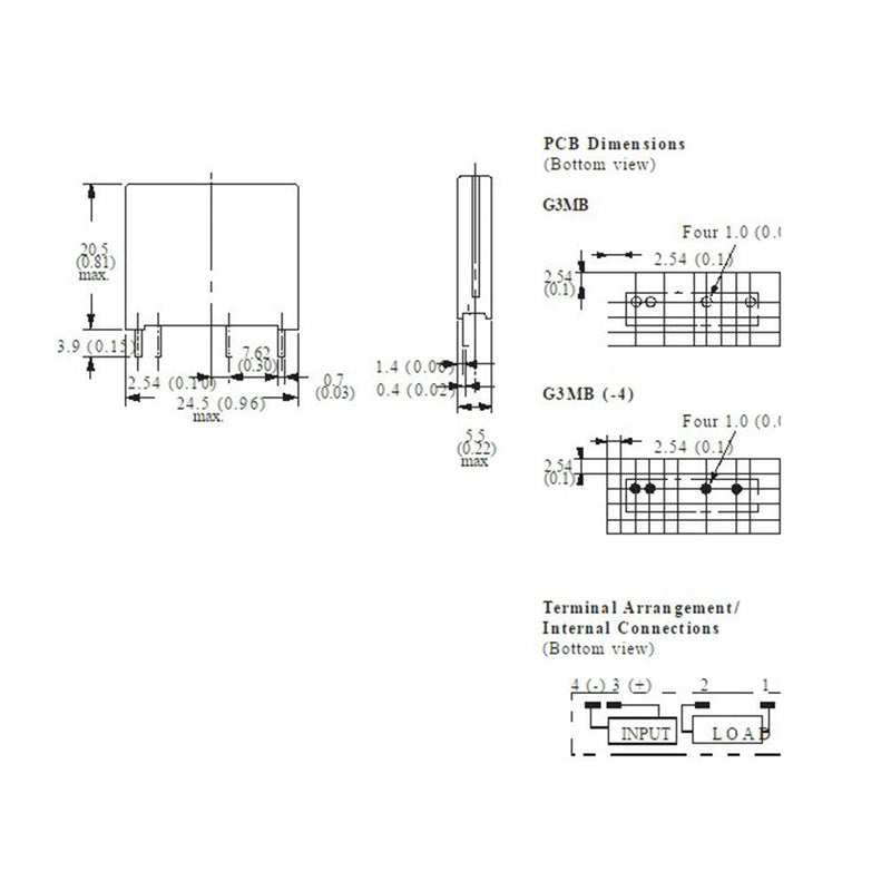 [Australia - AusPower] - HiLetgo 5pcs G3MB-202P Solid State Relay Module G3MB-202P G3MB 202P DC-AC PCB SSR In 5V DC Out 240V AC 2A Solid State Relay Module 