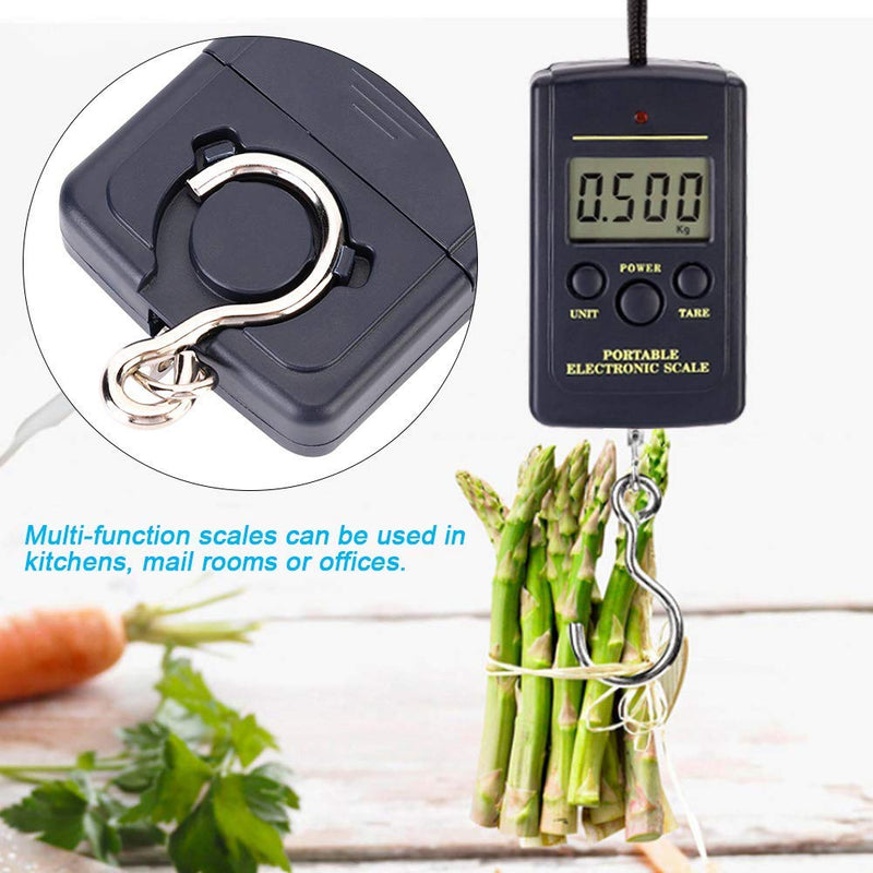 [Australia - AusPower] - Hanging Scale, Portable High‑Precision Weighing Scale, 40Kg‑10G Large Range for Kitchen Mail Room 