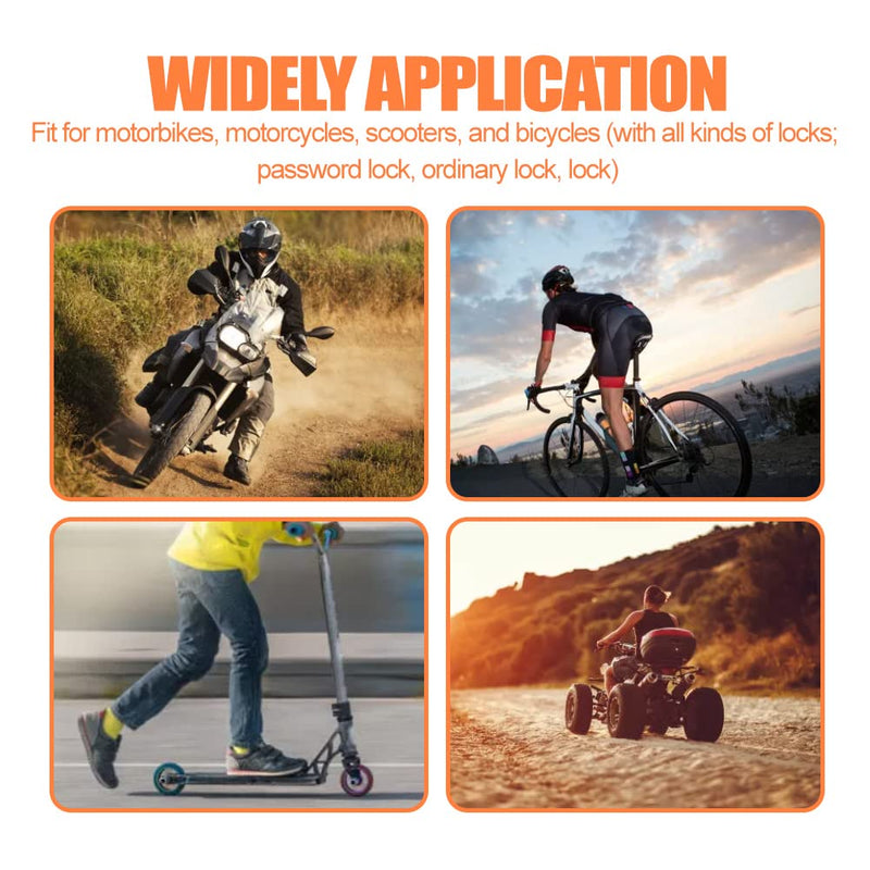 [Australia - AusPower] - VGEBY Motorcycle Bike Alarm Disc Lock Antitheft Security Spring Reminder Coil Cable (Color : Orange) 