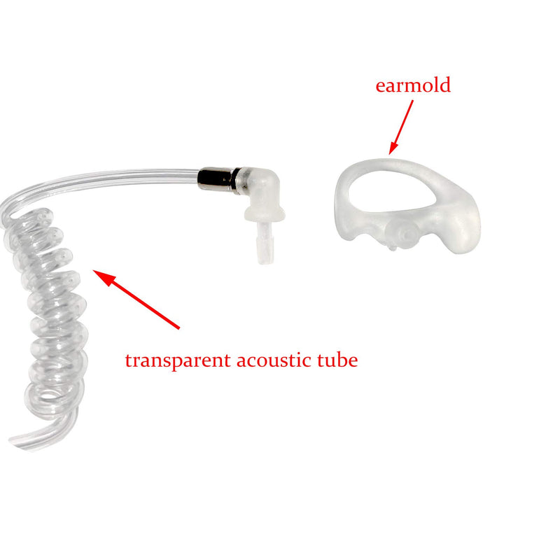 [Australia - AusPower] - Yolipar Replacement Soft Silicone Eardud Earmold for Walkie Talkie Audio kit Air Acoustic Tube Earpiece Headset (White, Small(1 Pair)) White Small(1 pair) 