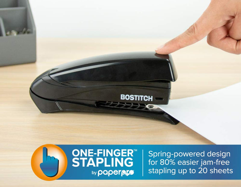 Bostitch Inspire 20 Sheet Stapler One Finger, No Effort, Spring