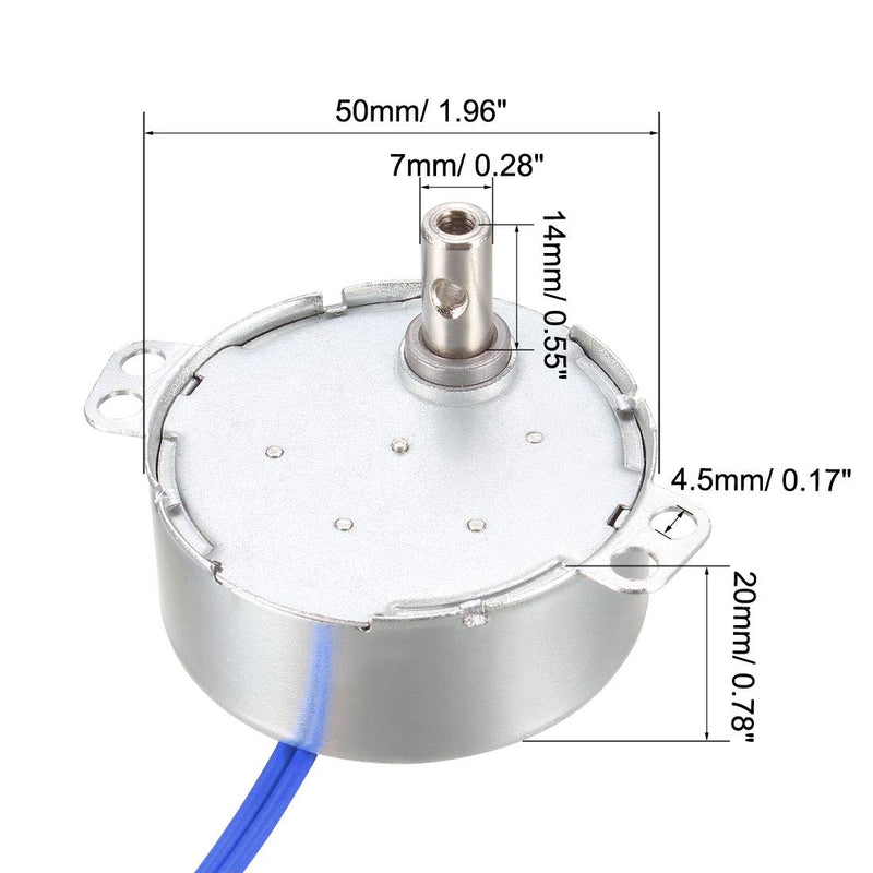 [Australia - AusPower] - uxcell Synchronous Synchron Motor - Turntable Motor 100-127 VAC 50-60Hz CCW/CW 4W 1.3-1.5RPM 1.3-1.5RPM CCW/CW 
