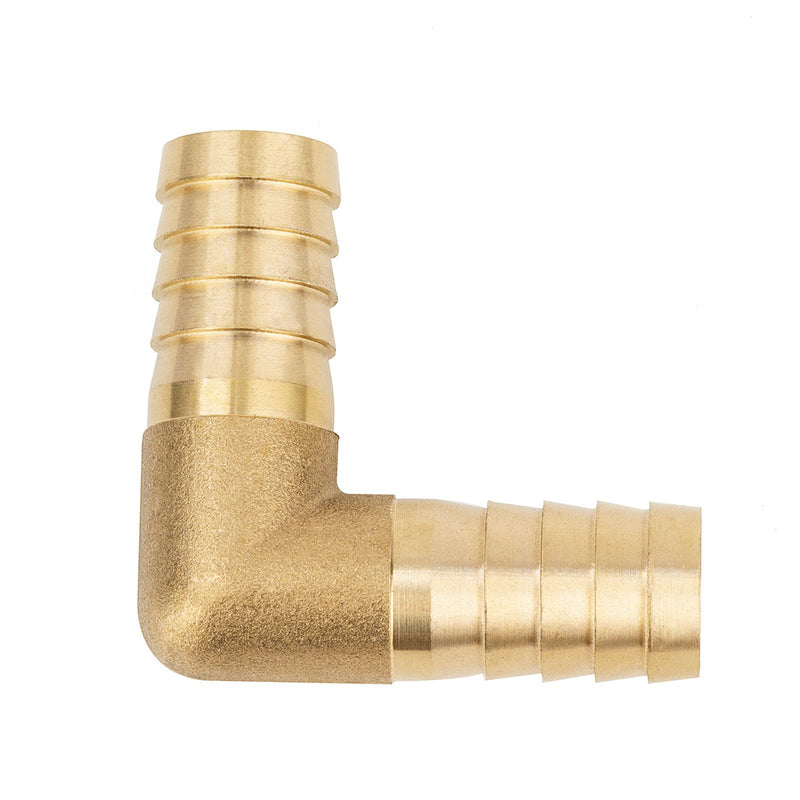 [Australia - AusPower] - Yoebor Brass Hose Barb Fitting 90 Degree L Right Angle Elbow, 3/4" Barbed x 3/4" Barbed (Pack of 2) 3/4" Barb x 3/4" Barb 