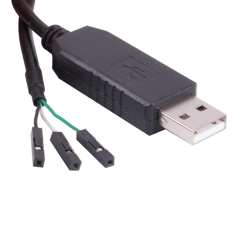 [Australia - AusPower] - FTDI USB to TTL Serial 5V Adapter Cable with 3 Pin 0.1 inch Pitch Male Socket Header UART IC FT232RL Chip for Windows 10 8 7 Linux MAC OS (Logic 5V Level) Logic 5V Level 