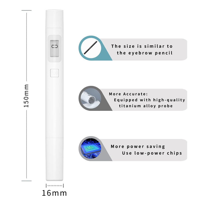 [Australia - AusPower] - Digital TDS Meter for Drinking Water Hardness Test,PPM Meter for Hydroponics Aquarium,Hard Water Tester for Drinking Water Test to Protect Family Health 