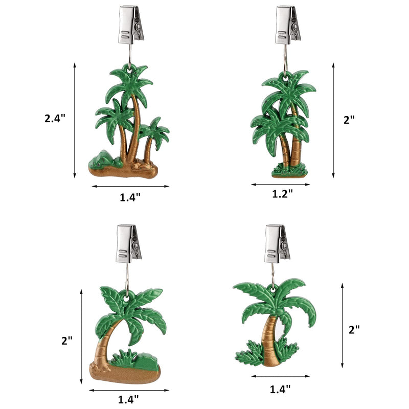 [Australia - AusPower] - ZOOFOX Set of 8 Table Cloth Weight, Table Cloth Holder with Clip Hanger, Vintage Table Cloth Cover Pendants for Home, Garden, Party, Wedding, Picnic and Camping ( Coconut Palm ) 