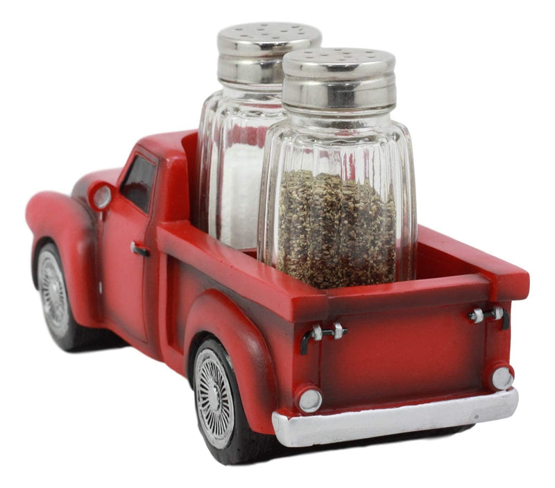 [Australia - AusPower] - Ebros Classic Old Fashioned Red Pickup Truck Figurine Holder For Glass Salt And Pepper Shakers Kitchen Decor Statue (S&P Shakers) S&P Shakers 