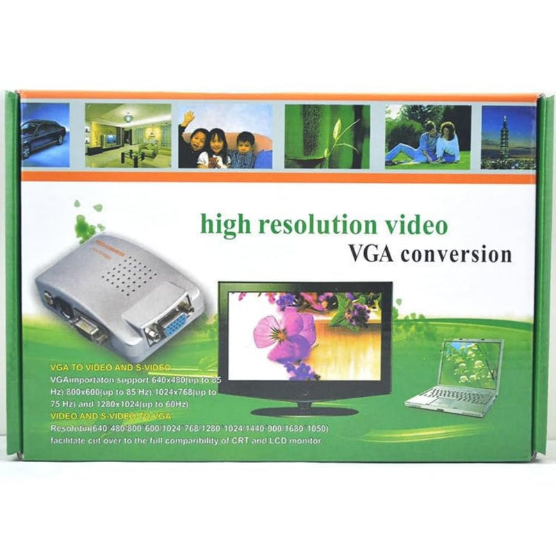 [Australia - AusPower] - SAIZHUO BNC to VGA, S Video VGA to VGA Converter CCTV Camera PC to TV Adapter BNC Input to VGA Input to VGA Output Laptop Computer Monitor Converter for DVR DVD Player Support PAL NTS 