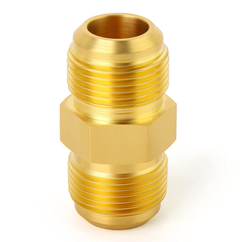 [Australia - AusPower] - TAISHER Metals Brass 2PCS 3/4 Inch Flare x 3/4 Inch Flare Coupler Tube Fitting, Pipe Connector Union Gas Adapter 3/4" Flare x 3/4" Flare 2 