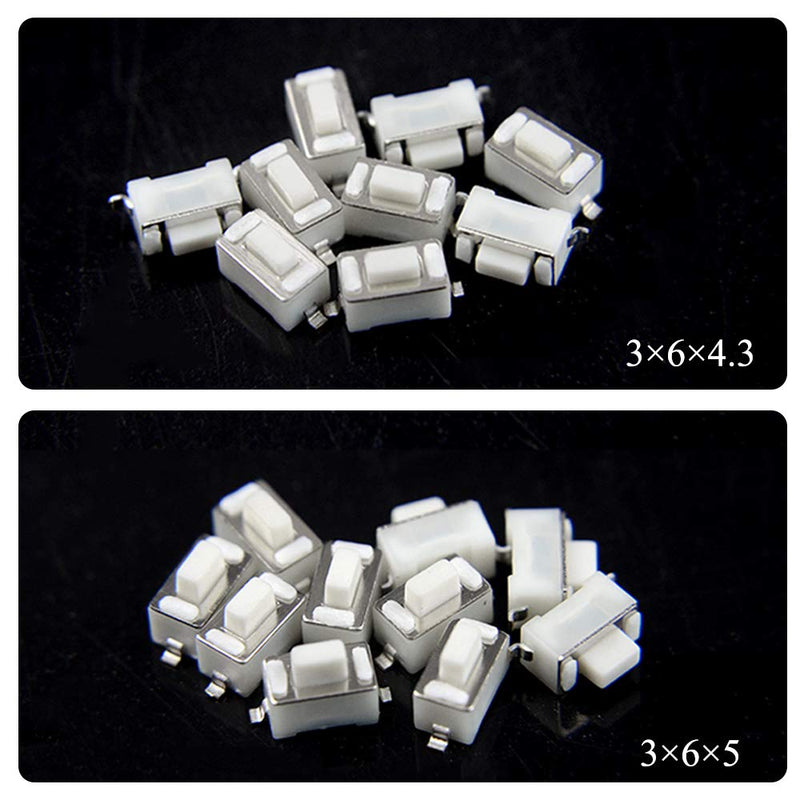 [Australia - AusPower] - WMYCONGCONG 300 Pcs Tactile Push Button Switch Micro Momentary Tactile Assortment Kit for Car Remote Control 